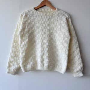Chaleco Cuadros Blanco